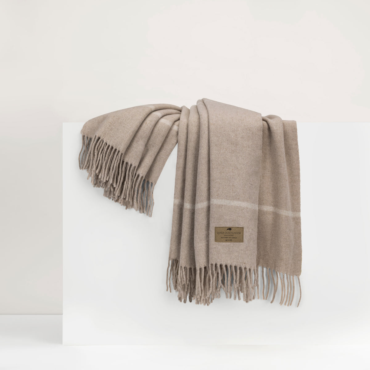 Windowpane Cashmere Blend Throw