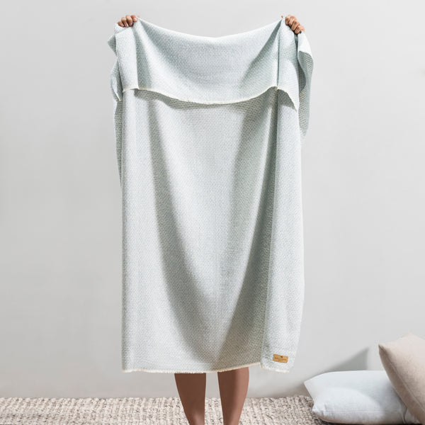 Crystal Blue Hudson Valley Throw