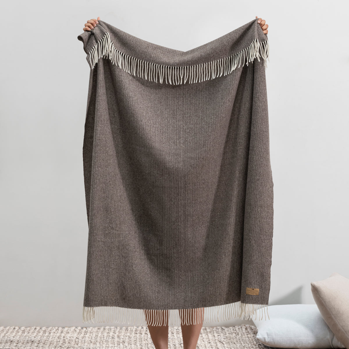 Pinstripe Cashmere Blend Throw