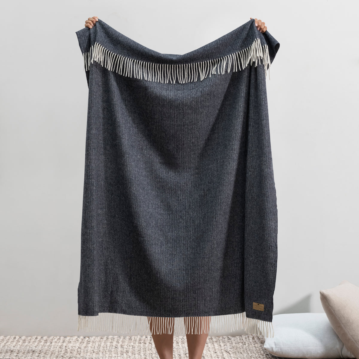 Pinstripe Cashmere Blend Throw