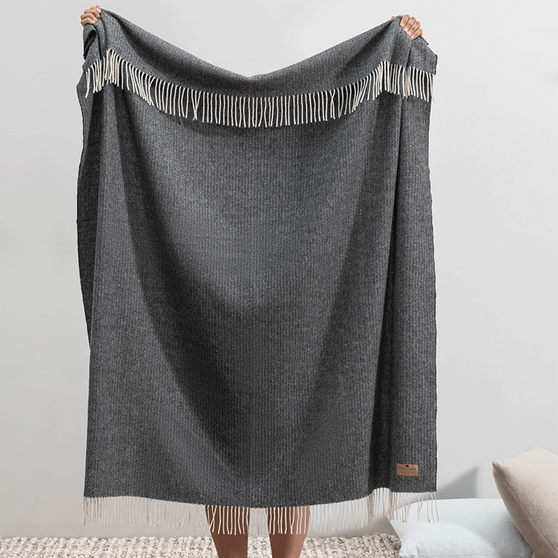 Pinstripe Cashmere Blend Throw