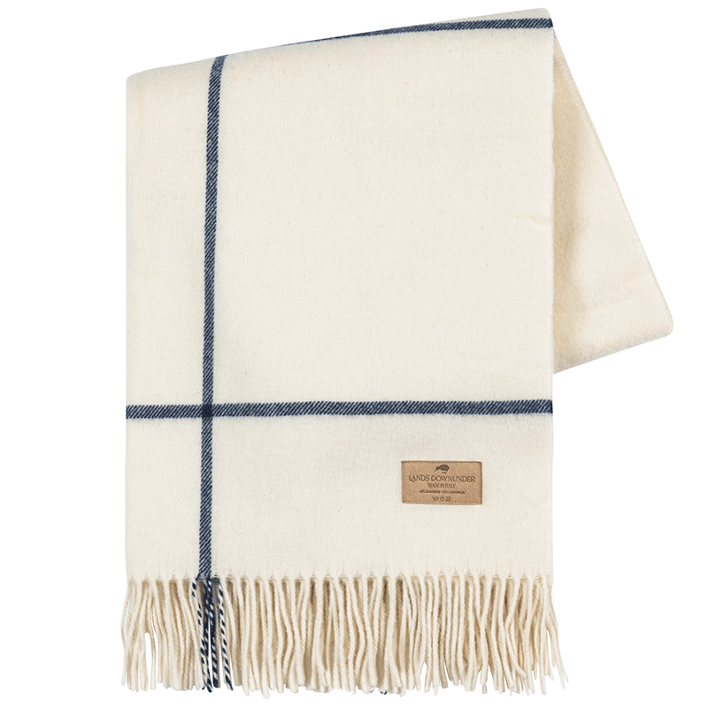 Windowpane Cashmere Blend Throw