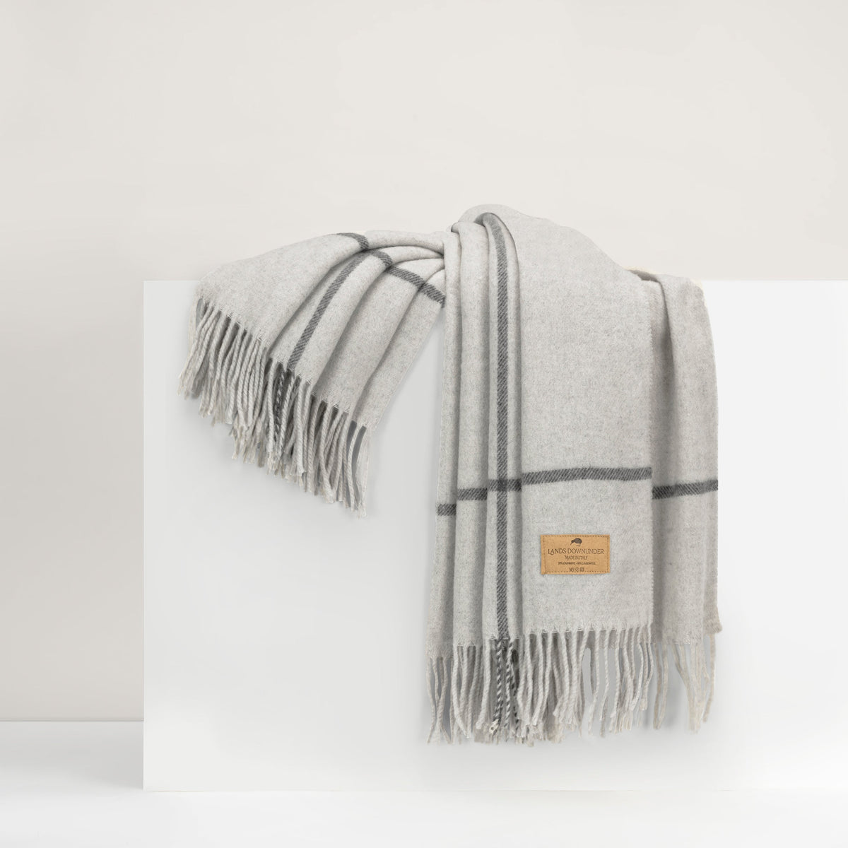 Windowpane Cashmere Blend Throw