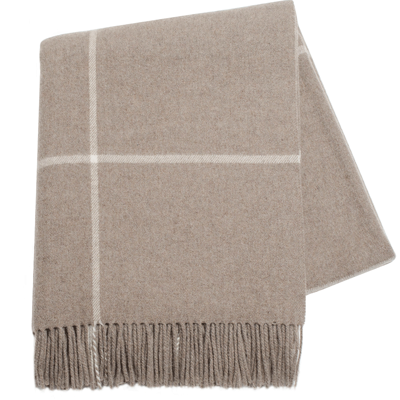 Windowpane Cashmere Blend Throw