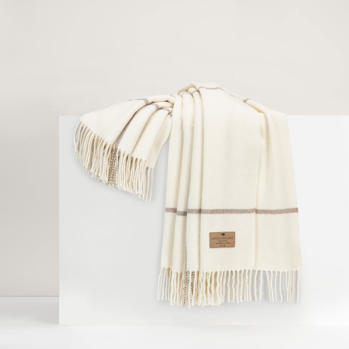 Windowpane Cashmere Blend Throw
