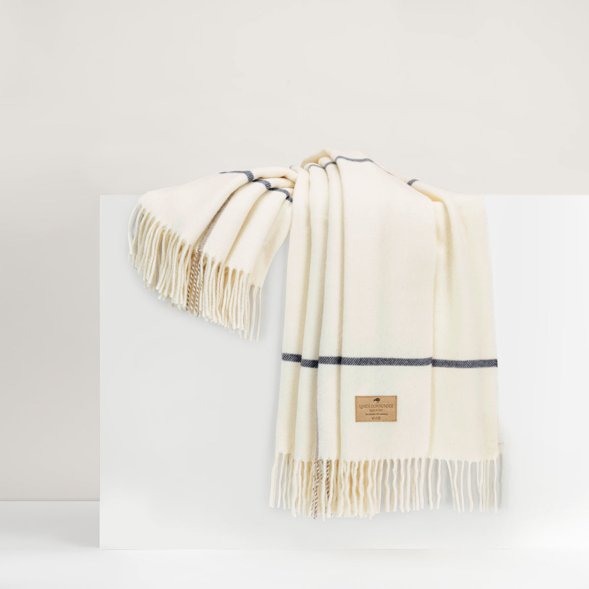 Windowpane Cashmere Blend Throw
