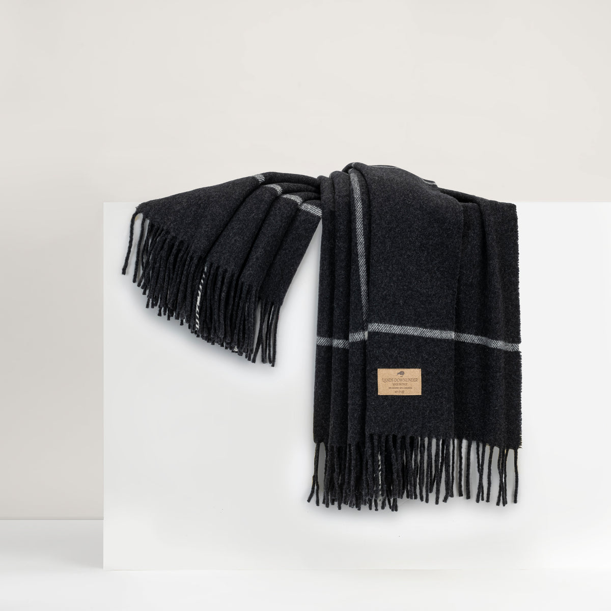 Windowpane Cashmere Blend Throw