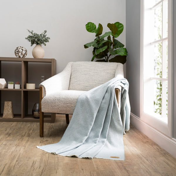 Crystal Blue Hudson Valley Throw