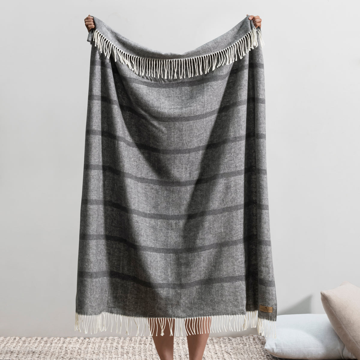 Montauk Stripe Herringbone Throw
