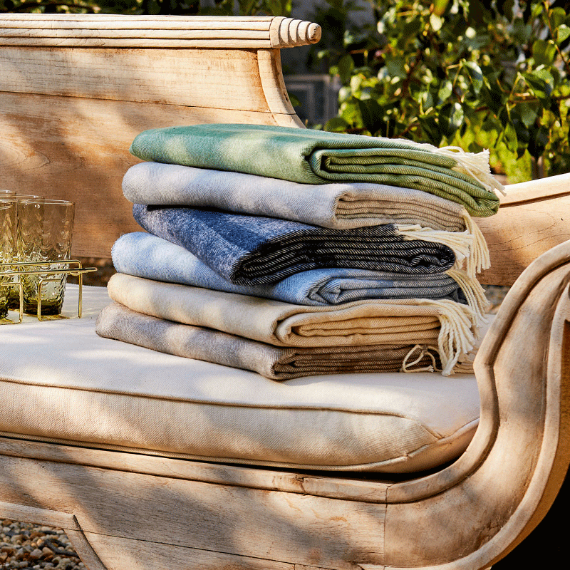 Montauk Stripe Herringbone Throw