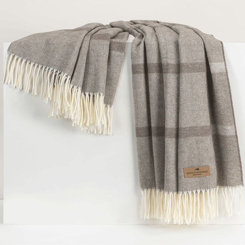 Montauk Stripe Herringbone Throw