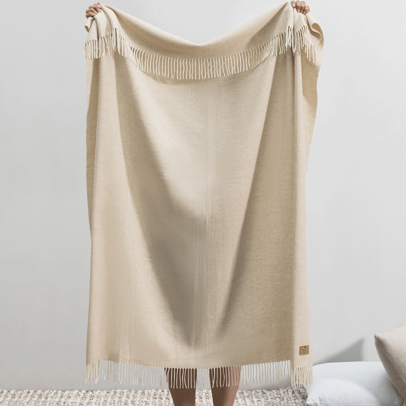Pinstripe Cashmere Blend Throw