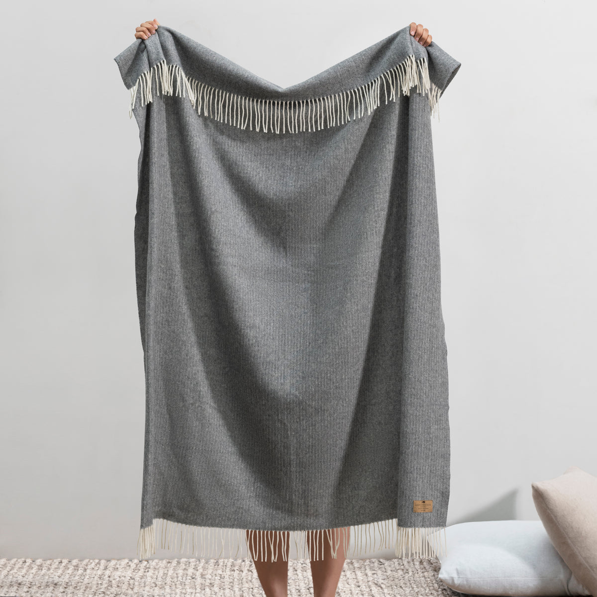 Pinstripe Cashmere Blend Throw