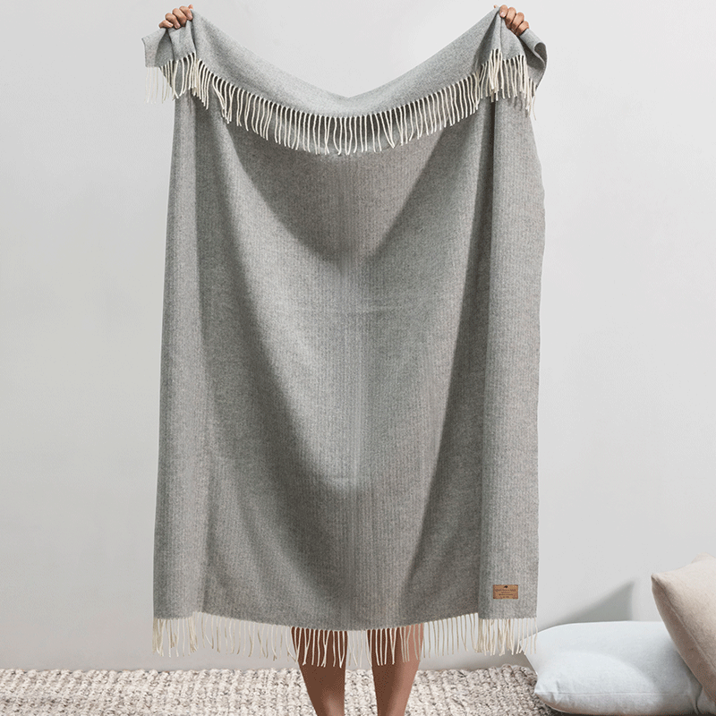 Pinstripe Cashmere Blend Throw