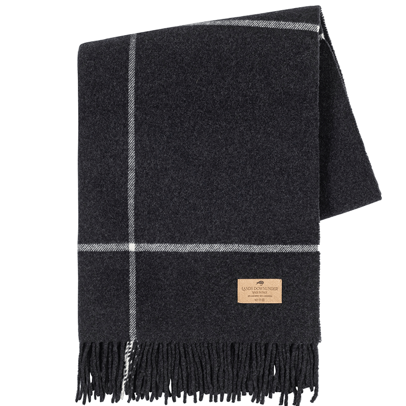 Windowpane Cashmere Blend Throw
