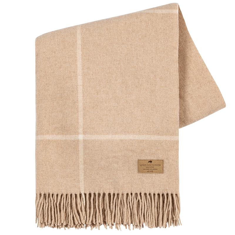 Windowpane Cashmere Blend Throw