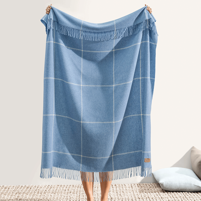 Windowpane Cashmere Blend Throw