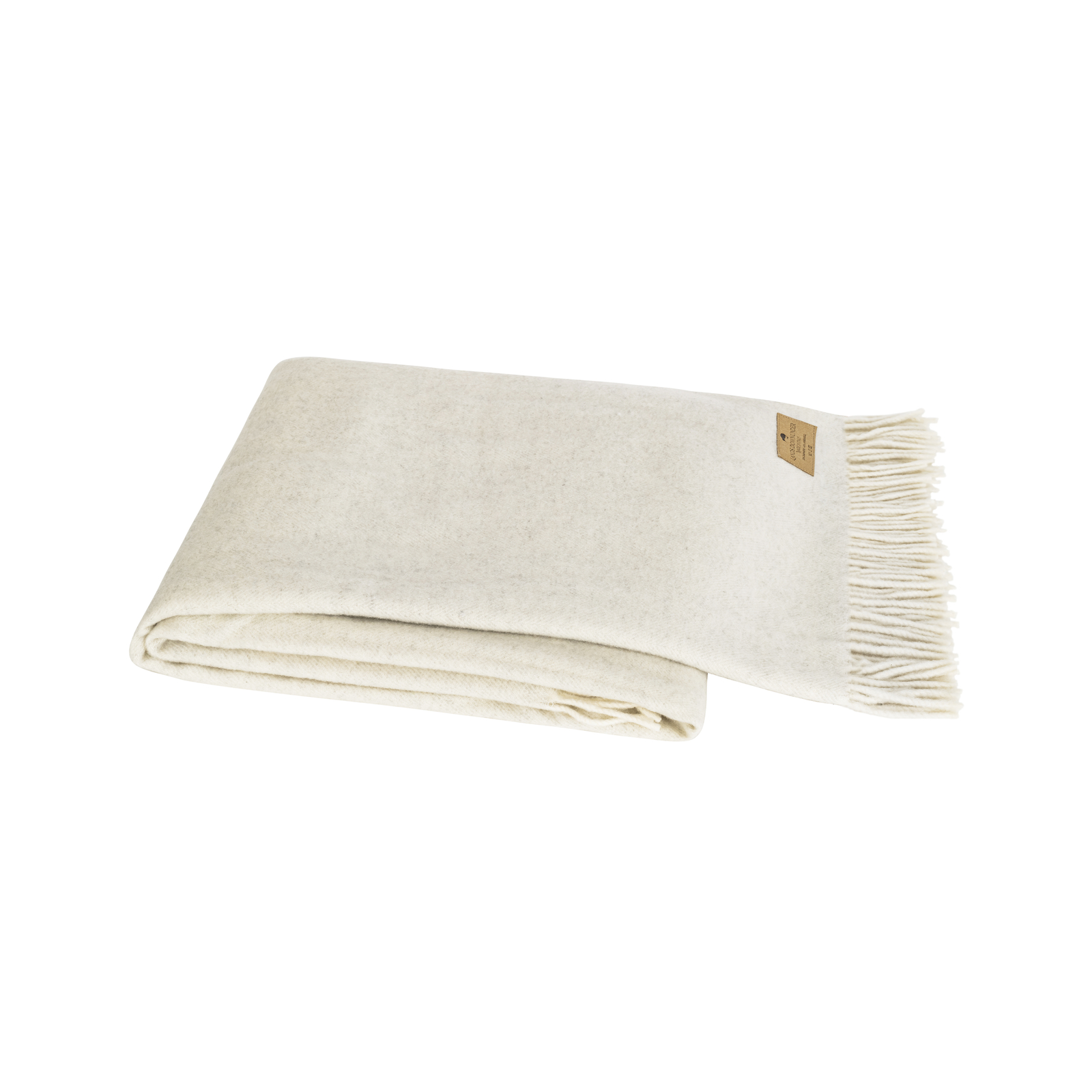 Heathered Ivory Herringbone Cashmere Throw | Herringbone Cashmere Throw