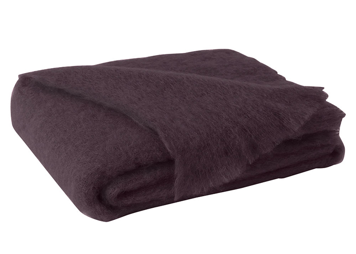 Mulberry Brushed Mohair Throw | New Zealand Mohair