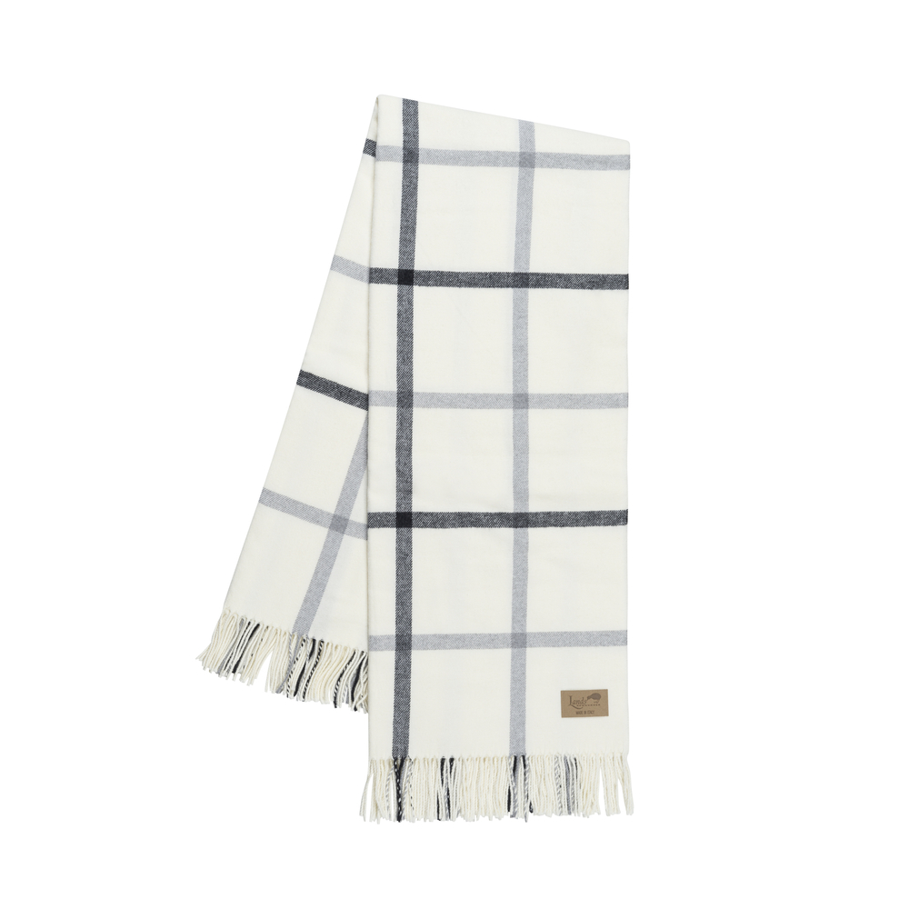 Light Gray/Graphite Tattersall Plaid Throw | Tattersall Plaid