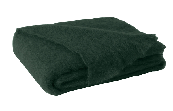 Bottle Green Brushed Mohair Throw | New Zealand Mohair