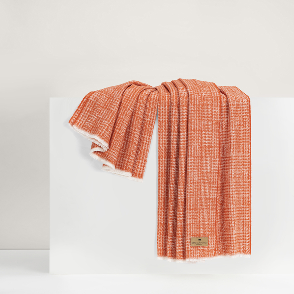 Mandarin Plaid Throw | Sutton Plaid Throw