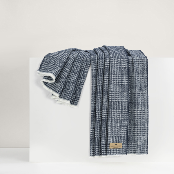 Navy Sutton Plaid Throw | Sutton Plaid Throw