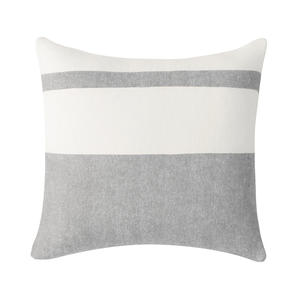 grey striped pillow