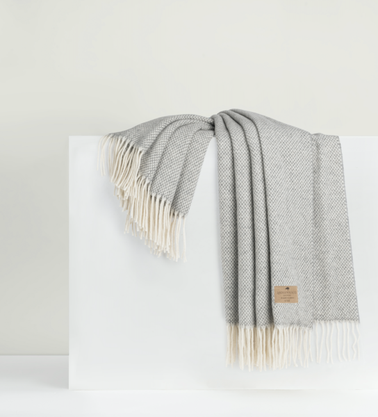 Light Gray Juno Cashmere Throw | Juno Cashmere